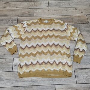 Vtg Y2K D.icon 2XL Stripped Eclectic Grandpa Dad 80s Multicolored Sweater